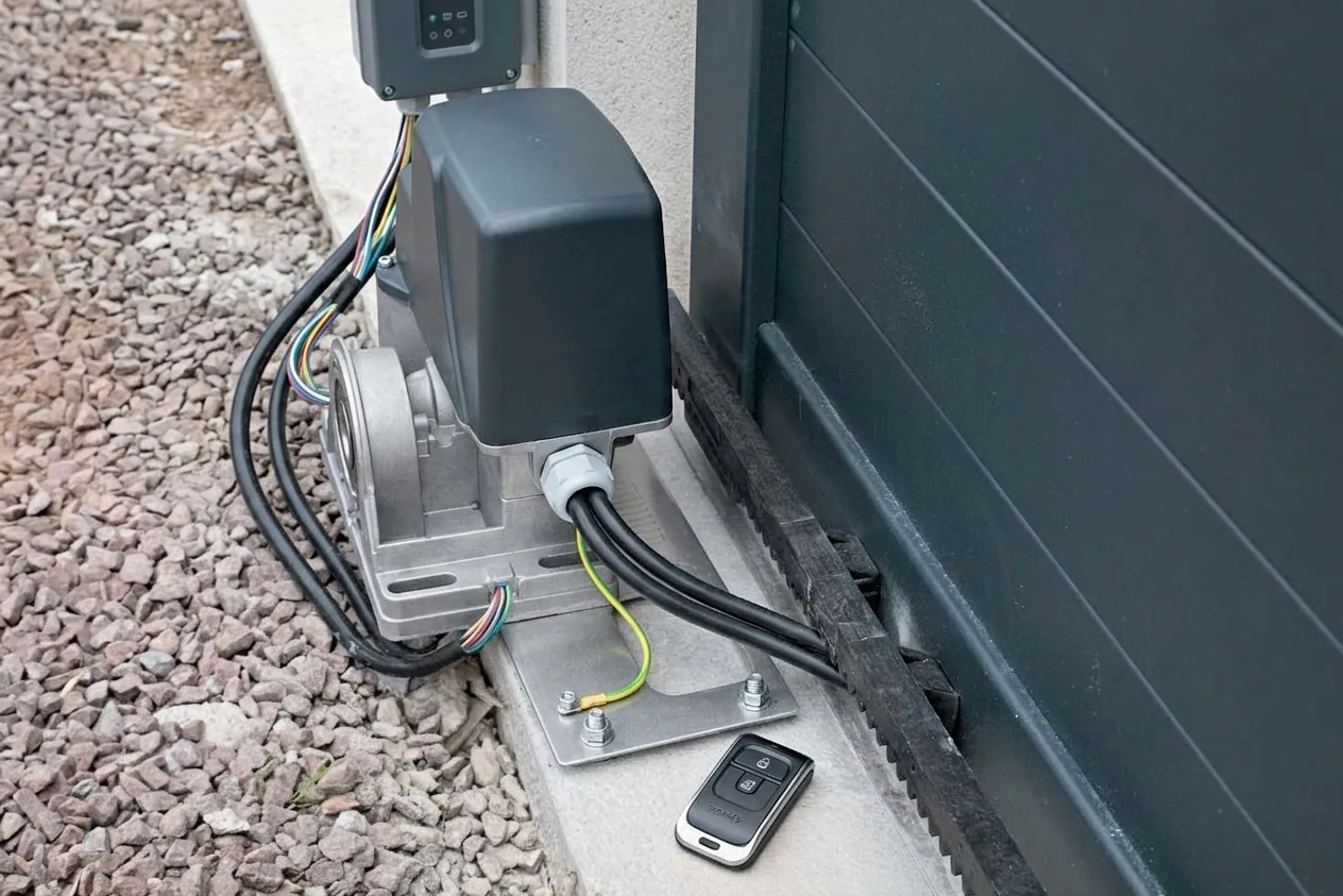 Motorisation portail, garage et volets à Meaux — après (chantier 6) Motorisation portail, garage et volets à Meaux — après (chantier 6)